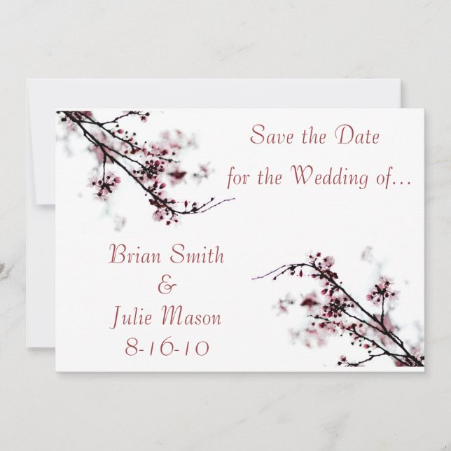 Save the Date, cherry blossom Save The Date (Front)