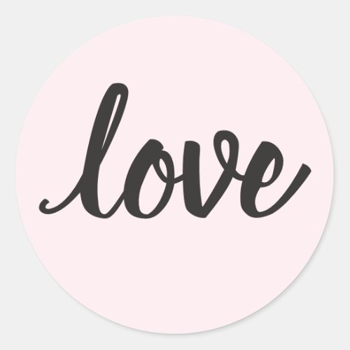 Save the Date Chic Wedding Modern Love Pink Black Classic Round Sticker