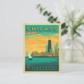 Save the Date | Chicago, IL - Enjoy the Lakefront Announcement Postcard (Standing Front)