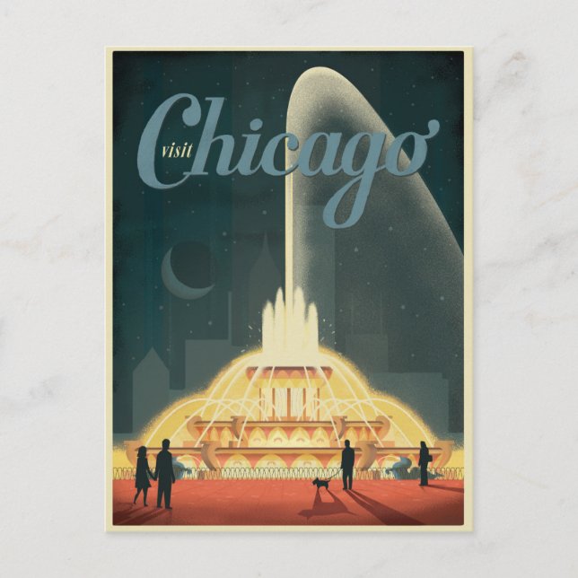 Save the Date | Chicago, IL - Visit Chicago Announcement Postcard (Front)