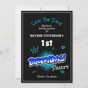 Save The Date Child's Birthday Party Invitation