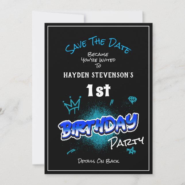 Save The Date Child's Birthday Party Invitation (Front)