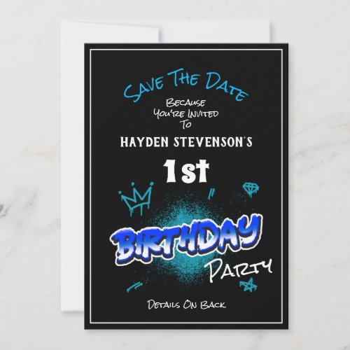 Save The Date Childs Birthday Party Invitation