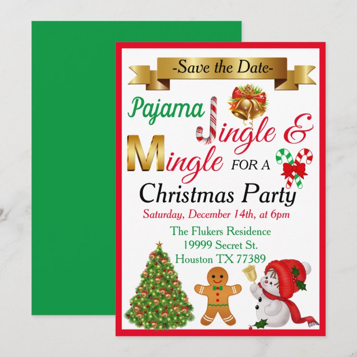 Save the Date Christmas Party Invite | Zazzle.com