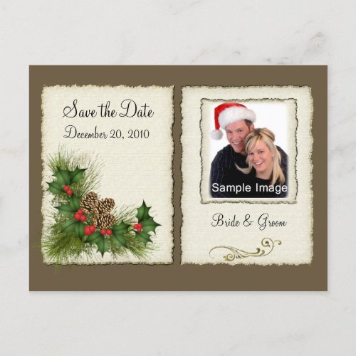 Save the Date _ Christmas Photo Postcard