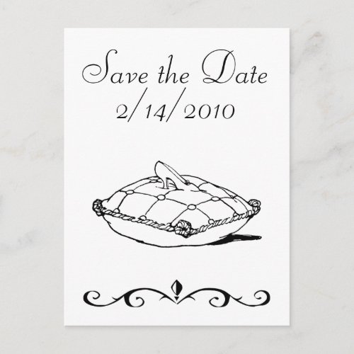 Save the Date Cinderella Slipper Fairytale Art Announcement Postcard