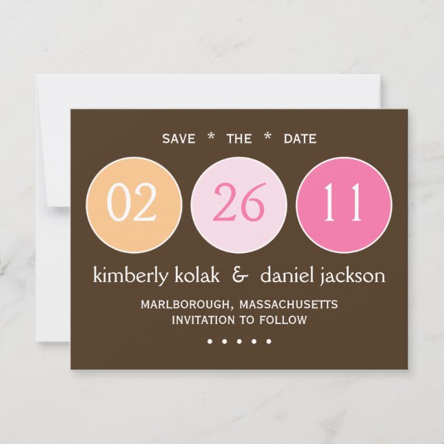 "Save the Date" Circles Save The Date (Front)