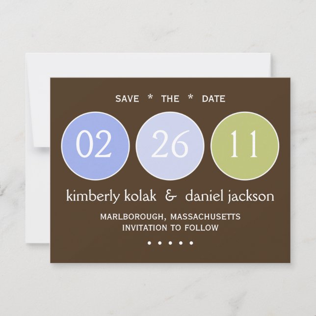 "Save the Date" Circles Save The Date (Front)