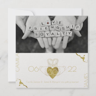 Save the Date Claddagh Gold