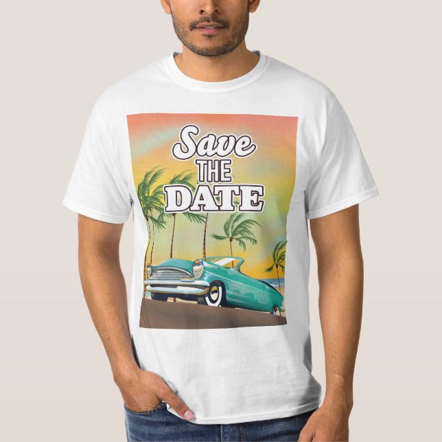 Save the Date Classic car  T-Shirt (Front)
