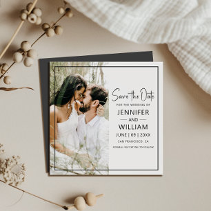Save the Date Classic Photo Wedding Magnetic