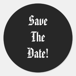 Save The Date Classic Round Sticker