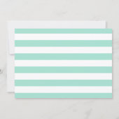 Save The Date | Classy Mint Green Stripes Floral (Back)