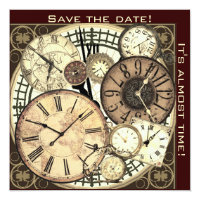 save the date - clocks - invitation template