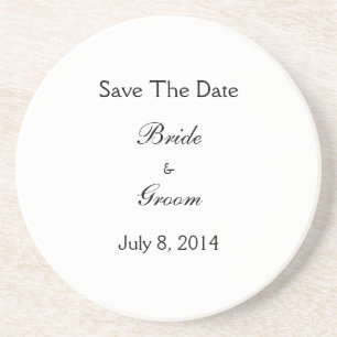 Save The Date Coaster