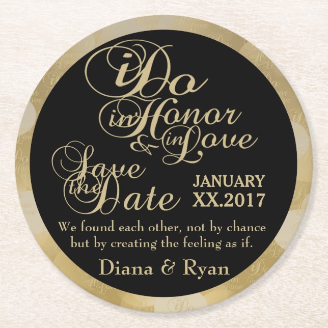 Save the Date Coasters (Front)