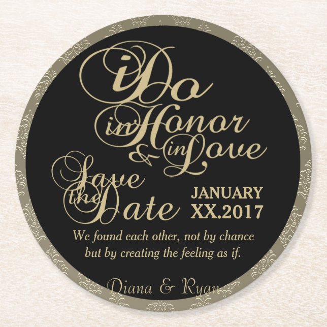 Save the Date Coasters (Front)