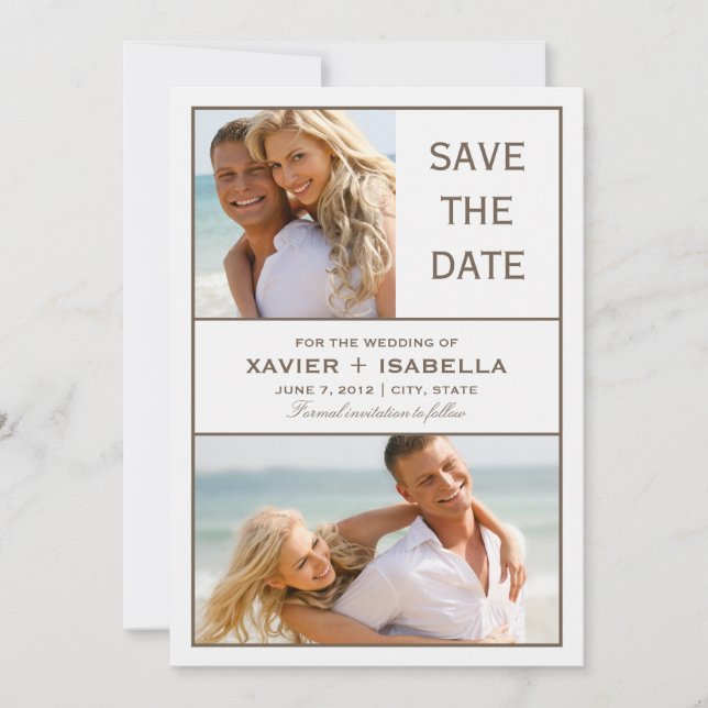 Save The Date Collage | White (Front)