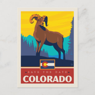 Save the Date Colorado Invitation Postcard