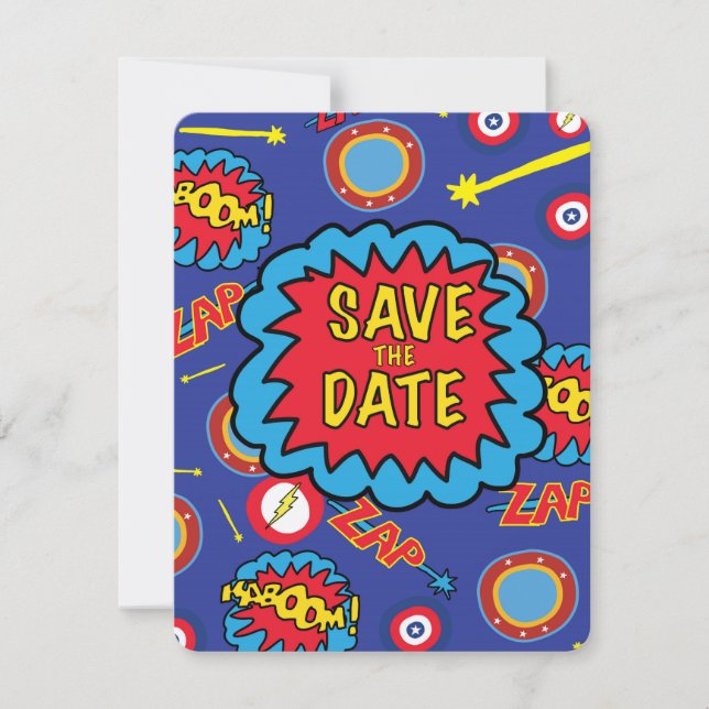 Save the Date Comic Heroes (Front)