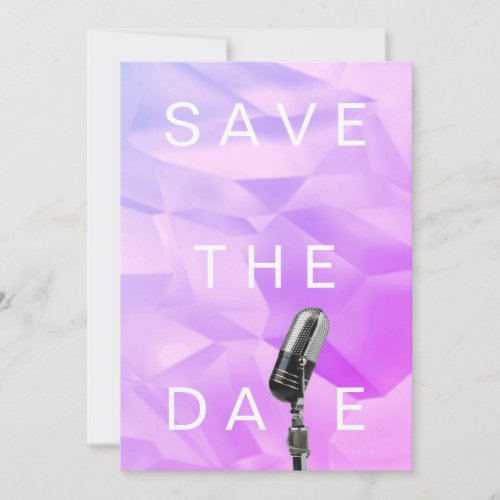 Save The Date Conceptual Cubic Bright Pink Blue