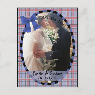 Save the Date Country Patchwork Postcard