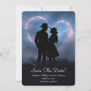 Save the Date Country Western Cowboy Cowgirl  Invitation