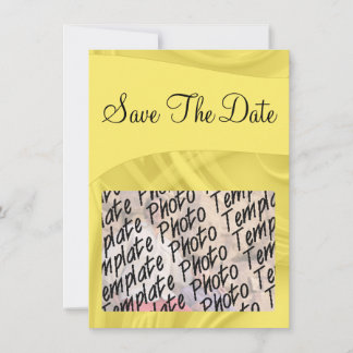 "Save the Date" Curls Over Yellow Save The Date
