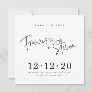 SAVE THE DATE custom design for Francesca + Steven Invitation