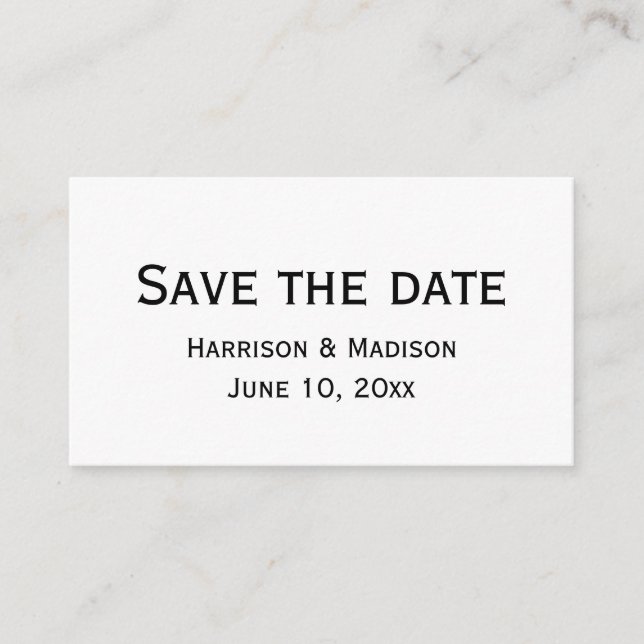 Save the Date custom elegant Wedding Announcement (Front)
