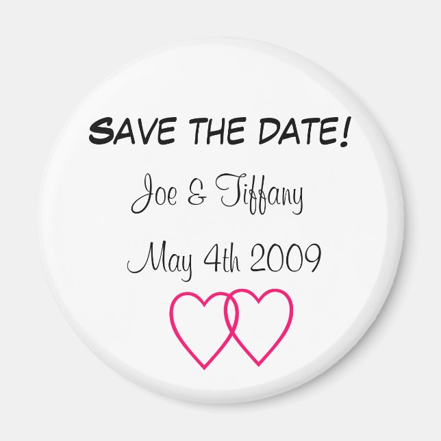 "Save the date" Custom magnet (Front)