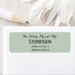 Save The Date Custom Name Return Address Label