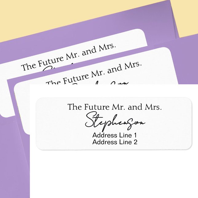 Save The Date Custom Name Return Address Label (Creator Uploaded)