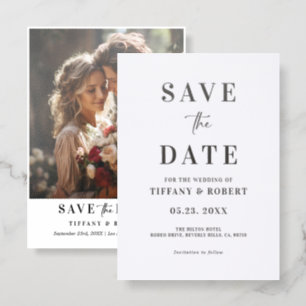 Save the Date Custom Photo Letterpress Photo Cards