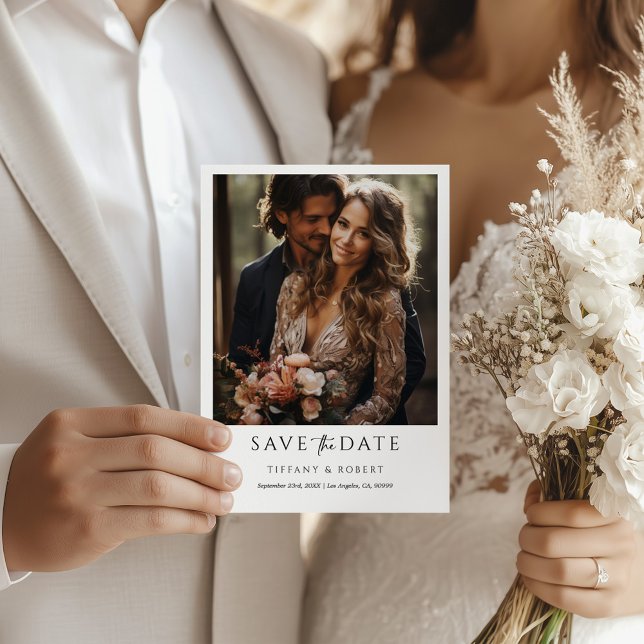 Save the Date Custom Photo Letterpress Photo Cards (Creator Uploaded)