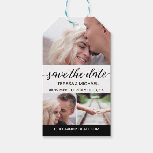 Save the Date Custom Photos Wedding Announcement Gift Tags