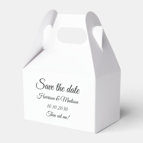 Save the Date custom script wedding announcement Favor Boxes
