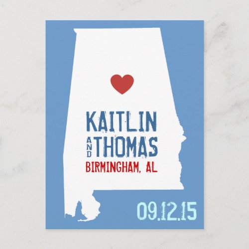Save the Date _ Customizable _ Alabama Announcement Postcard