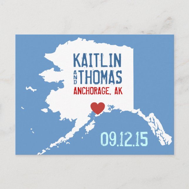 Save the Date - Customizable - Alaska Announcement Postcard (Front)