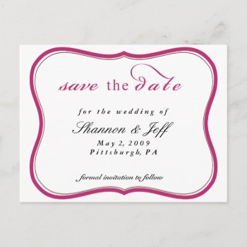 Save The Date  Customizable Announcement Postcard by simplysostylish at Zazzle