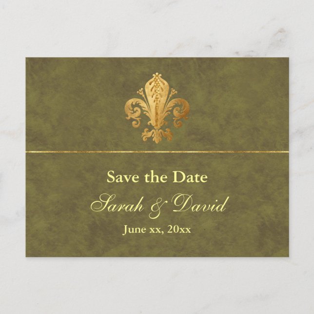 Save the Date Customizable Announcement Postcard (Front)