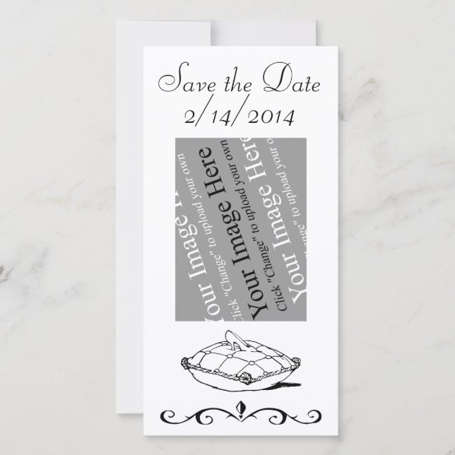 Save the Date Customizable Cinderella Photo Card (Front)