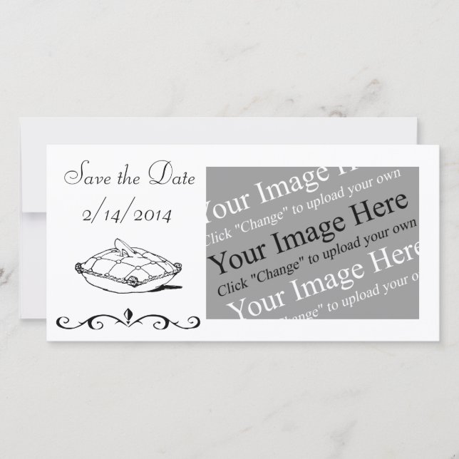 Save the Date Customizable Cinderella Photo Card (Front)