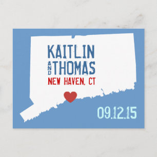 Save the Date - Customizable - Connecticut Announcement Postcard