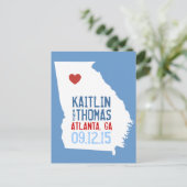 Save the Date - Customizable - Georgia Announcement Postcard (Standing Front)