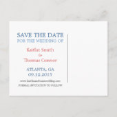 Save the Date - Customizable - Georgia Announcement Postcard (Back)