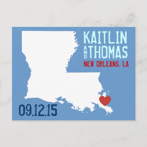 Save the Date _ Customizable _ Louisiana Announcement Postcard