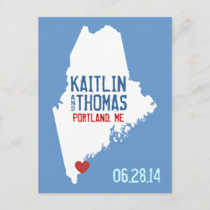 Save the Date - Customizable - Maine Announcement Postcard