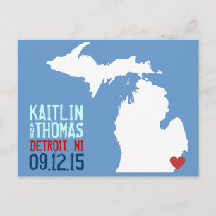 Save the Date - Customizable - Michigan Announcement Postcard