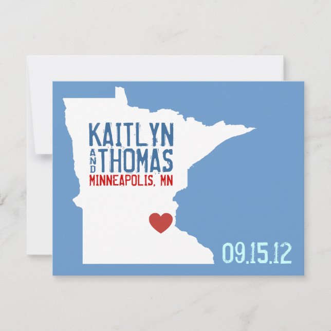 Save the Date - Customizable - Minnesota (Front)